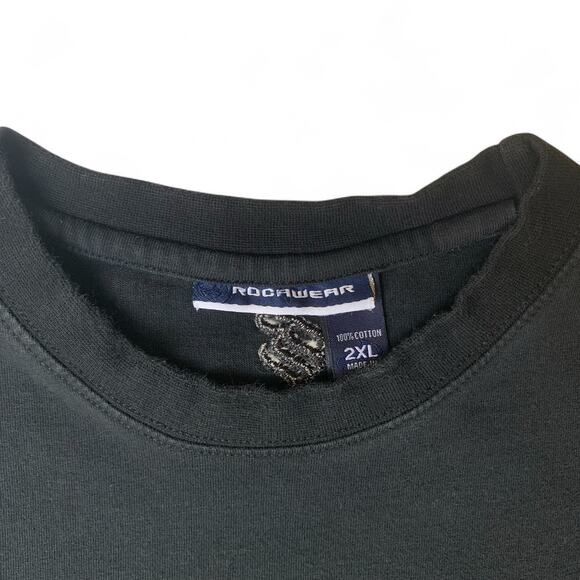 Vintage Rocawear-Y2K-Lime Green/Silver Graphic-Rhinestone-Size 2XL - Picture 3 of 8